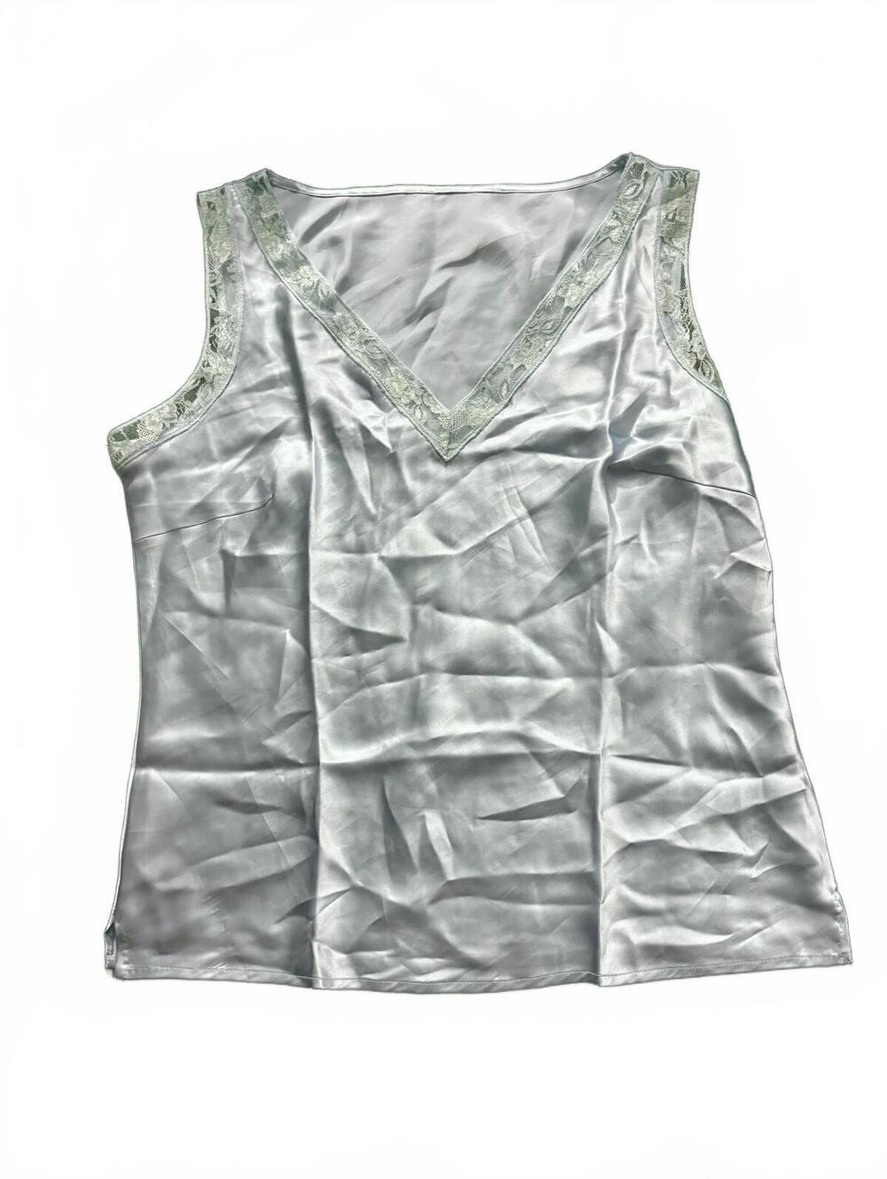 Light blue lingerie style tank - Woman’s XL